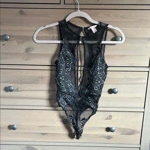 Victoria's Secret Black Lace Chemise